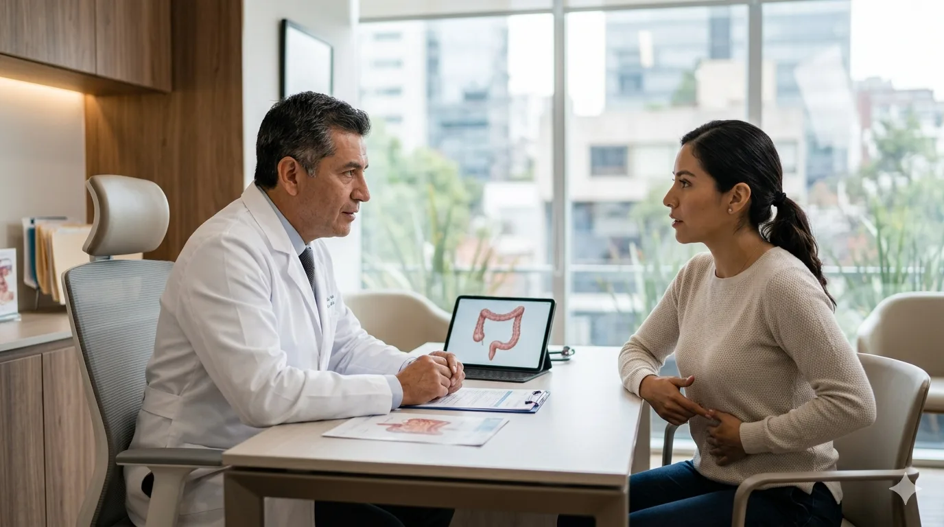 consulta para tratamiento de obstrucción intestinal